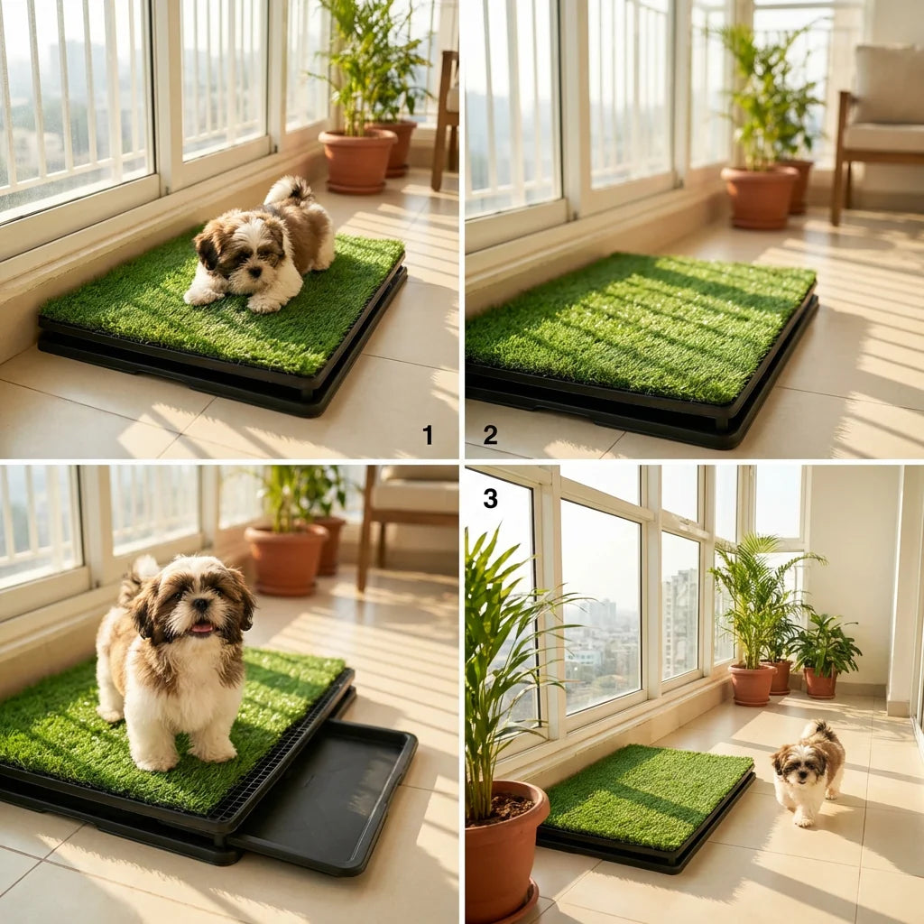 Dog Grass Pad with Tray