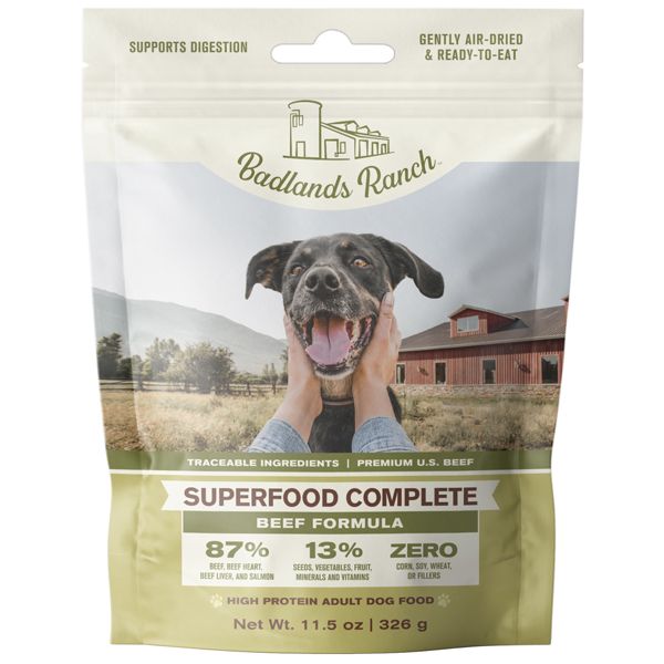 Badlands Ranch Superfood Complete Beef Dog Food 11.5oz