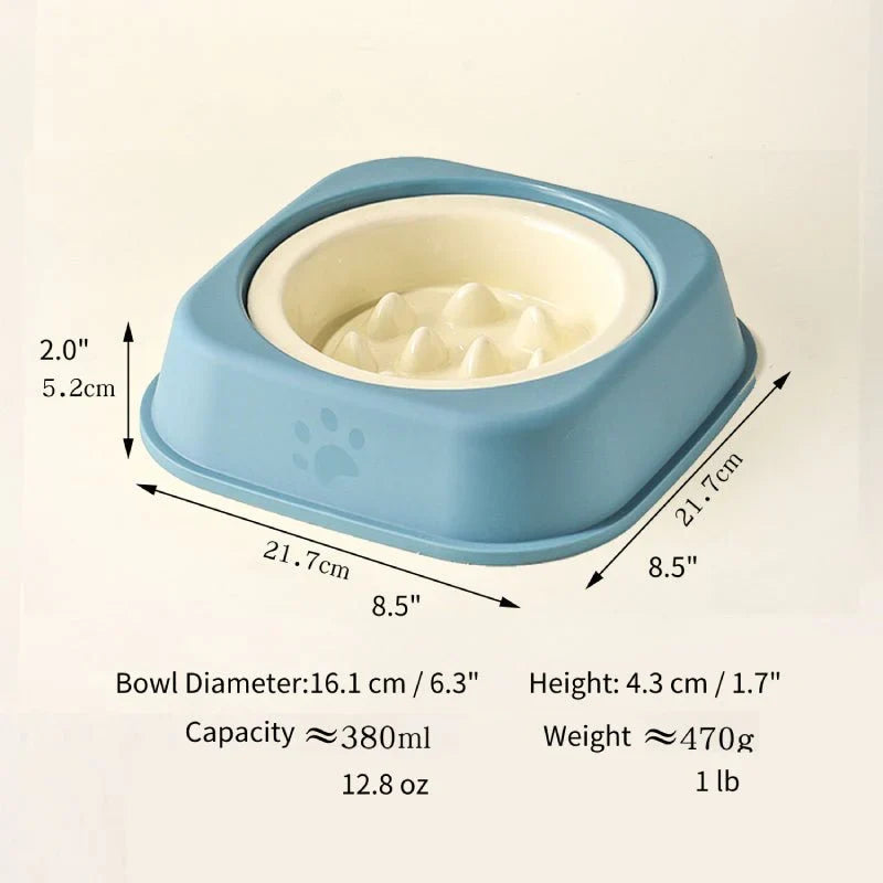 Ceramic Slow Feeder Dog Feeding Bowls With Detachable Stand