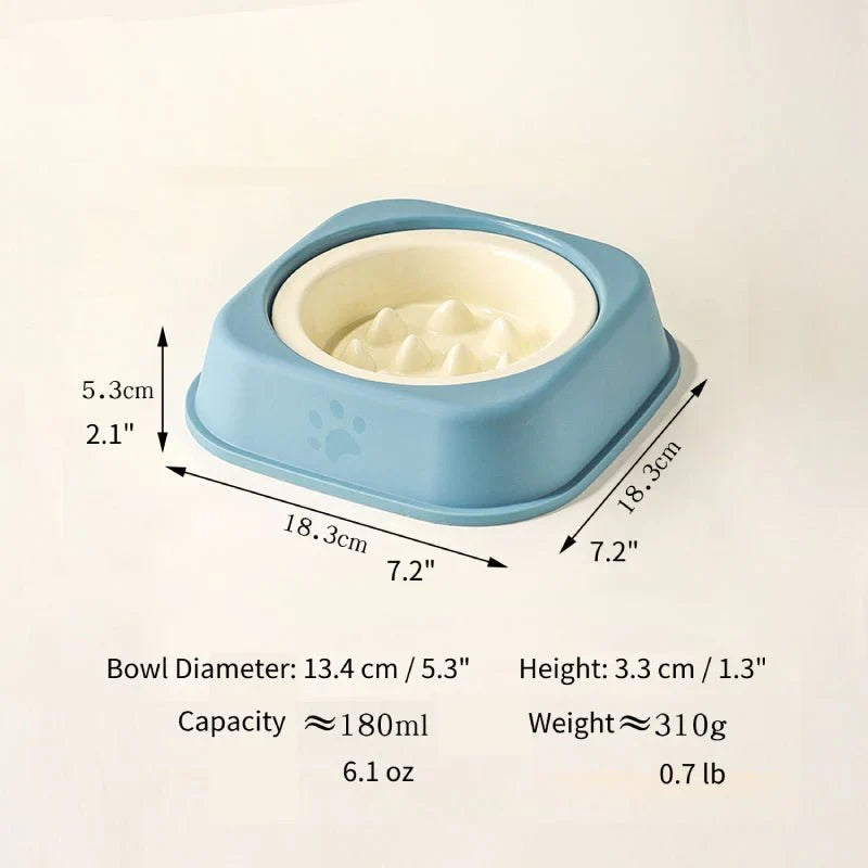 Ceramic Slow Feeder Dog Feeding Bowls With Detachable Stand