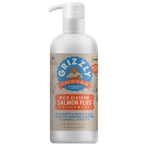 Grizzly Salmon Plus Omega Fatty Acids for Dogs & Cats 16oz