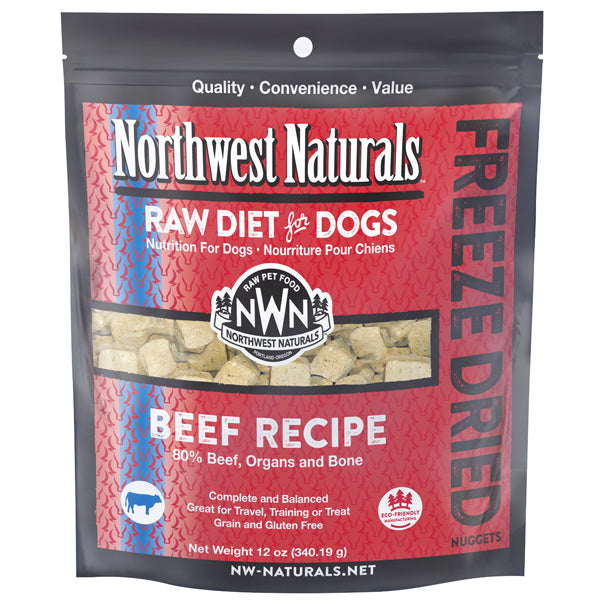 Northwest Naturals Raw Diet Freeze Dried Beef Dog Food 12oz