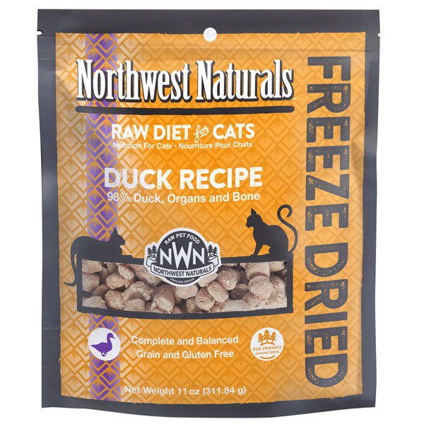 Northwest Naturals Raw Diet Freeze Dried Duck Cat Food 11oz