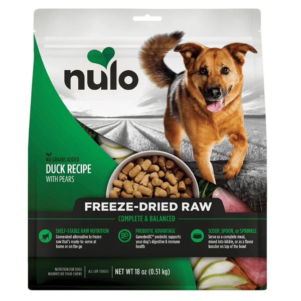 Nulo Freestyle Freeze Dried Raw Duck with Pears Dog Food 18oz