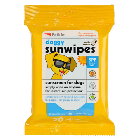 Petkin Doggy Sunscreen Wipes with SPF 15, 20ct
