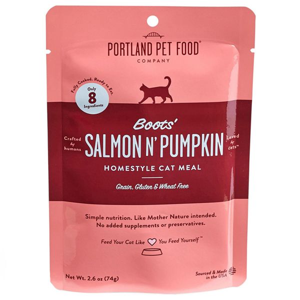 Portland Pet Food Company Boots' Salmon N' Pumpkin Homestyle Wet Cat Food 2.6oz