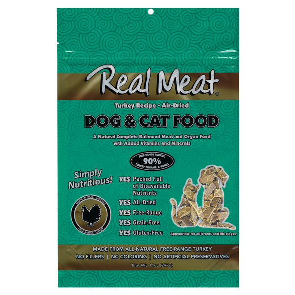 Real Meat CO. Air Dried Dog & Cat Food Turkey 14oz