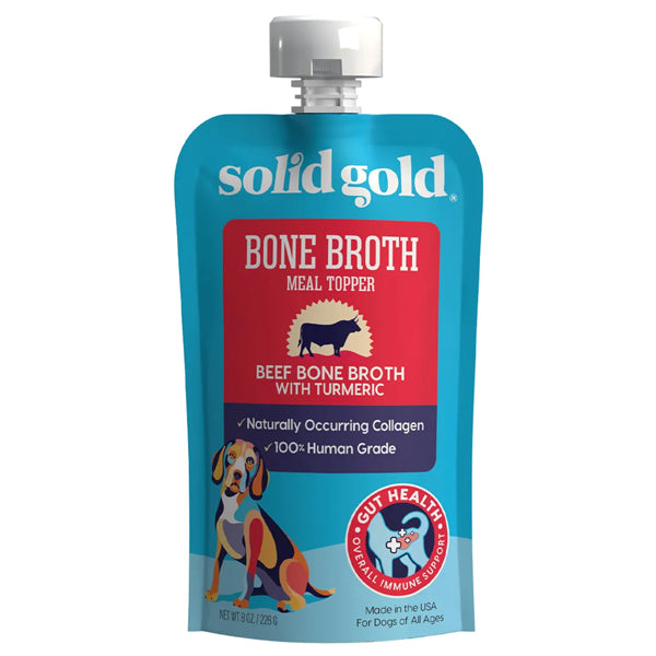 Solid Gold Beef Bone Broth with Turmeric Dog Food Topper 8oz