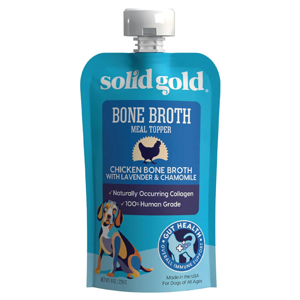 Solid Gold Chicken Bone Broth with Lavender & Chamomile Dog Food Topper 8oz